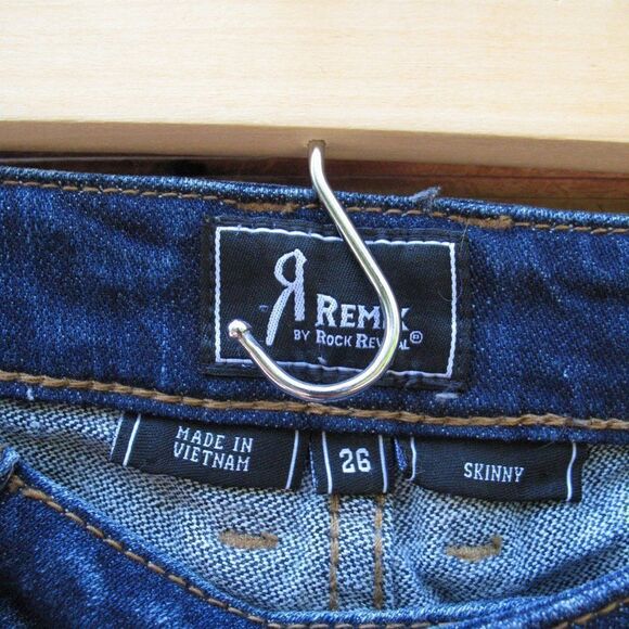 Rock Revival Remix Vintage Blue Mid Rise Skinny Jeans - Picture 11 of 12